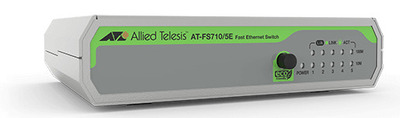 Allied Telesis 5-port 10/100TX unmanaged switch with external PSU, Multi-Region Adopter