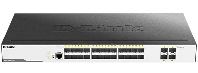 D-Link DGS-3000-28XS/B1A, L2 Managed Switch with 24 1000Base-X SFP ports and 4 10GBase-X SFP+ ports.16K Mac address, 802.3x Flow Control, 4K of 802.1Q VLAN, VLAN Trunking, 802.1p Priority Queues, Tra