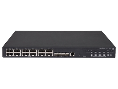 HPE 5130 24G PoE+ 4SFP+ EI Swch (24x10/100/1000 PoE+ RJ-45 + 4x1/10G SFP+, 370W, Managed static L3, Stacking, IRF, 19') (repl. for JG091A,JG092A,JG236A)