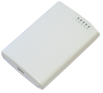 MikroTik PowerBOX with 650MHz CPU, 64MB RAM, 5xLAN (four with PoE out), RouterOS L4, outdoor case, PSU, PoE, mounting set