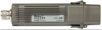 MikroTik Metal 52 ac with Nmale connector, 720MHz CPU, 64MB RAM, 1 x Gigabit LAN, 1 x built-in high power 2.4/5GHz 802.11a/b/g/n/ac wireless, RouterOS L4, metal case, mounting loops, PoE, PSU, Omni an