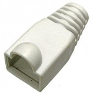 Защитные колпачки для кабеля 6,0мм cat.5, на соединение коннектора с кабелем, белый, 100 шт. в пачке