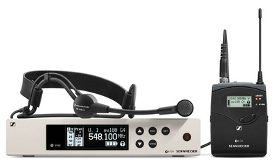 Sennheiser EW 100 G4-ME3-A Беспроводная РЧ-система, 516-558 МГц, 20 каналов, рэковый приёмник EM 100 G4, поясной передатчик SK 100 G4, головной микрофон ME 3, кардиоида