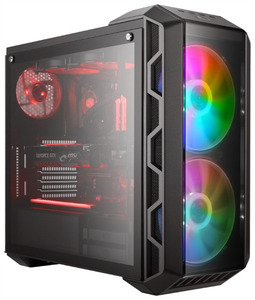 Cooler Master MasterCase H500 Mesh Iron Grey, USB3.0x2, USB2.0x2, 2x200 ARGBFan, 1x120Fan, ATX, w/o PSU