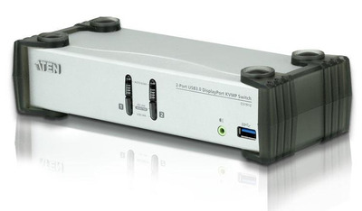 ATEN 2-Port USB DP/Audio KVMP/USB 3.0 Switch