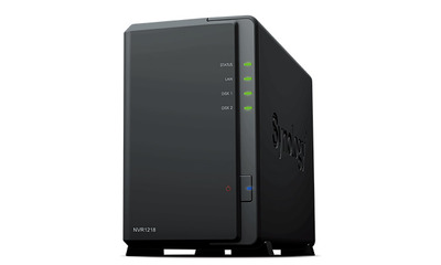 Synology PC-Less Surveillance Solution, HDMI 1080p, RAID0,1,5,6/up to 2HDDs SATA(3,5')(up to 7 with DX517)/1x USB 3.0, 2x USB2.0/1xCOM/4 IP cam(up to 12)/1xGigabit LAN/3YW