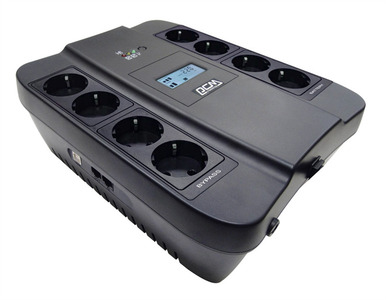 Powercom Back-UPS SPIDER, Line-Interactive, LCD, AVR, 550VA/330W, Schuko, black (1138685)