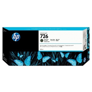 Cartridge HP 726 для DJ T1120/T1120PS/T1200/T1300/T2300/T770, матовый черный (300 мл)