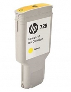 Cartridge HP 728 для DJ Т730/Т830, желтый (300мл)