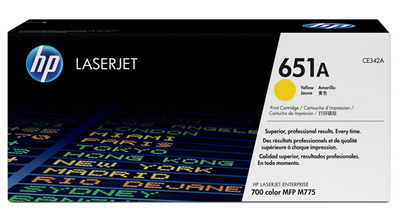 Cartridge HP 651A для LJ 700 Color MFP 775, желтый (16 000 стр.)