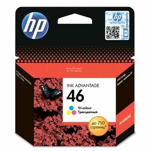 Cartridge HP №46 для Deskjet Ink Advantage 2020hc Printer / 2520hc AiO, трехцветный 