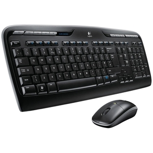 Logitech Wireless Desktop MK330, (Keybord&mouse), USB, Black, [920-003995]