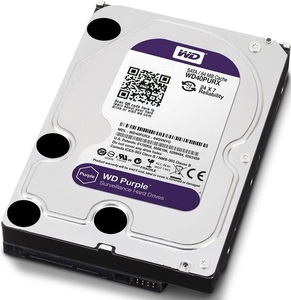 Western Digital HDD SATA-III 4000Gb Purple WD40PURZ, IntelliPower, 64MB buffer (DV&NVR)