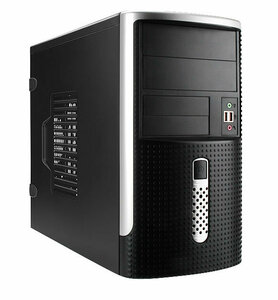 Mini Tower InWin EMR-001 Black/Silver 450W 2*USB+AirDuct+Audio mATX