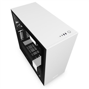 NZXT CA-H710B-W1 H710 Mid Tower White/Black Chassis with 3x120, 1x140mm Aer F Case Fans