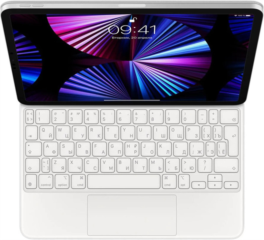 Apple Magic Keyboard Folio w.MultiTouch Trackpad for 11-inch iPad Pro 1-3 gen., iPad Air 4-gen. Russian - White