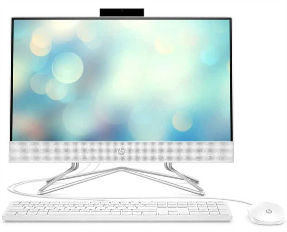 HP 22-df0136ur NT 21.5" FHD(1920x1080) Pentium J5040, 8GB DDR4 2400 (1x8GB), SSD 256Gb, Intel Internal Graphics, noDVD, kbd&mouse wired, HD Webcam, Snow White, Windows11, 1Y Wty