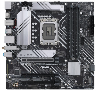 ASUS PRIME B660M-A WIFI D4, LGA1700, B660, 4*DDR4, DP+ 2* HDMI, SATA3 + RAID, Audio, Gb LAN, USB 3.2*6, USB 2.0*6, COM*1 header, LPT*1 header (w/o cable), mATX ; 90MB1AE0-M0EAY0