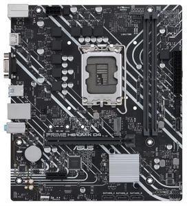 ASUS PRIME PRIME H610M-K D4, LGA1700, H610, 2*DDR4, D-Sub + HDMI, SATA3, Audio, Gb LAN, USB 3.2*4, USB 2.0*6, COM*1 header (w/o cable),mATX ; 90MB1A10-M0EAY0