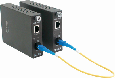D-Link DMC-1910R/A9A, 1000Base-T to 1000Base-LX (up to 15 km, SC) Single Fiber Bi-Direction Media Converter. Transmitting and Receiving wavelength: TX 1310nm; RX 1550nm