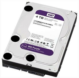 Western Digital HDD SATA-III 4000Gb Purple WD40PURX, IntelliPower, 64MB buffer (DV-Digital Video)