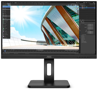 23,8" AOC 24P2C 1920x1080 75Гц IPS LED 16:9 4ms HDMI DP USB-C 4*USB3.2 50M:1 1000:1 178/178 250cd HAS Pivot Tilt Swivel Speakers Black