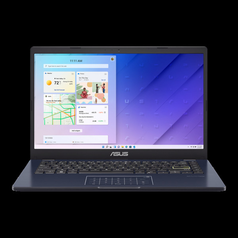 ASUS Laptop 14 E410MA-EK2281 Intel Pentium N5030/4Gb/256Gb M.2 SSD/14.0"FHD (1920x1080) TN 220nits/Intel UHD Graphics 605/Numpad/WiFi /BT/Cam/No OS/1.3 kg/PEACOCK BLUE/RU_EN_Keyboard
