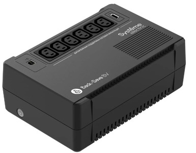 Systeme Electriс Back-Save, 600VA/360W, 230V, Line-Interactive, AVR, 6xC13 Outlets, USB charge(type A), USB