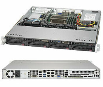 Supermicro SuperServer 1U 5019S-MN4 no CPU(1) E3-1200v5/6thGenCorei3/ no memory(4)/ on board RAID 0/1/5/10/no HDD(4)LFF/ 4xGE/ 1xPCIEx8, 1xM.2 connector/ 1noRx350W