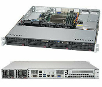 Supermicro SuperServer 1U 5019S-MR no CPU(1) E3-1200v5/6thGenCorei3/ no memory(4)/ on board RAID 0/1/5/10/no HDD(4)LFF/ 2xGE/ 1xPCIEx8, 1xM.2 connector/ 2Rx400W