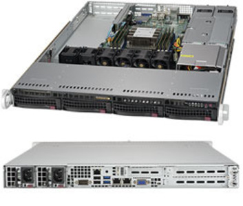 Supermicro SuperServer 1U 5019P-WTR noCPU(1)Scalable/TDP 70-205W/ no DIMM(6)/ SATARAID HDD(4)LFF/ 2x10GbE/ 2xFH, 1xLP, M2/ 2x500W