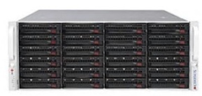 Supermicro SuperStorage 4U Server 6049P-E1CR24L noCPU(2)Scalable/TDP 70-205W/ no DIMM(16)/ 3008RAID HDD(24)LFF/ 2x10Gbe/ 5xFH/ 2x1200W