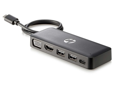 HP USB-C Travel HUB (HP Elite x2 1012 G2/Pro x2 612 G2/Elitebook 1040G4/ x360 1030 G4 G3 G2/x360 1040 G5/Folio G1/Elite x3/Elite Tablet x2 1012G2 G1/x2 1013 G3)