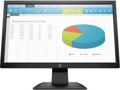HP P204 LED 19,5 Monitor 1600x900, TN, 250 cd/m2, 1000:1, 5ms, 170°/160°, VGA, HDMI, DisplayPort, bezel standart, Black