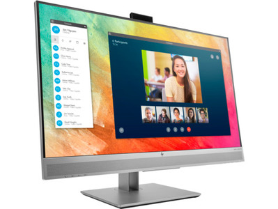 HP EliteDisplay E273m 27 Monitor 1920x1080, 16:9, IPS, 250 cd/m2, 1000:1, 5ms, 178°/178°, USB-C, VGA, HDMI, USB 3.0x2, DisplayPort, Pop-up webcam, speakers, height, tilt, swivel, pivot, Black&Silver