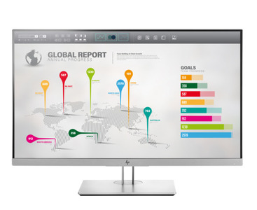 HP EliteDisplay E273q LED 27 Monitor 2560x1440, 16:9, IPS, 350 cd/m2, 1000:1, 5ms, 178°/178°, USB-C, VGA, HDMI, DisplayPort, USB 3.0x2, height, tilt, swivel, pivot, Epeat, Black