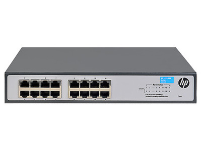 HPE 1420 16G Switch (16 ports 10/100/1000, unmanaged, fanless, 19")(repl. for J9560A, J9662A)
